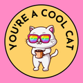 You're a cool cat pride sticker