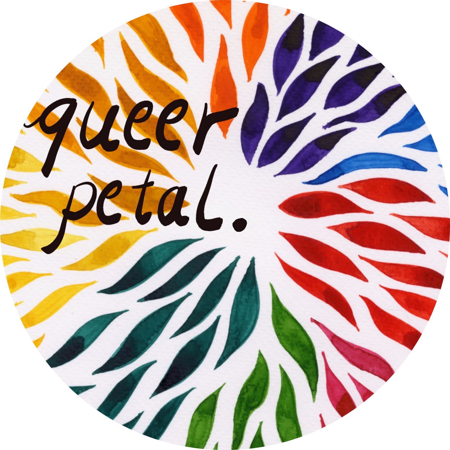 Queer petal pride sticker