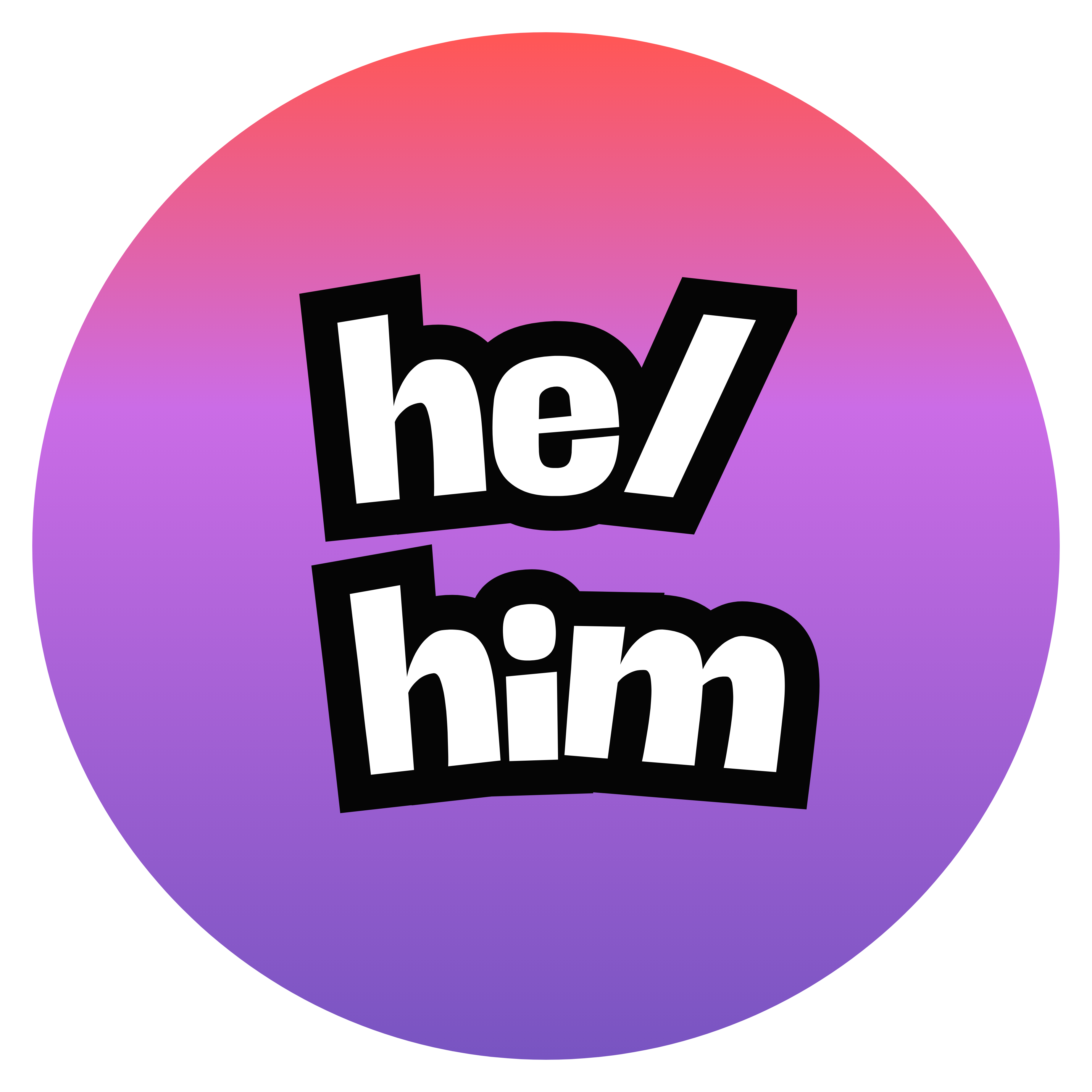 Pride he/him sticker