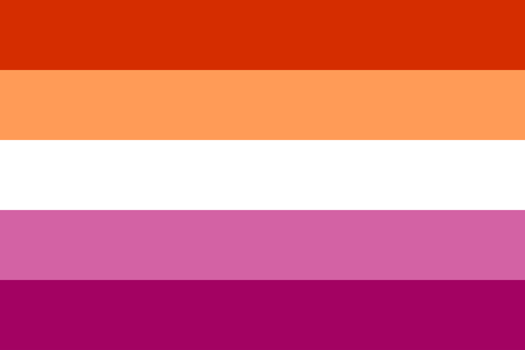Lesbian pride flag sticker