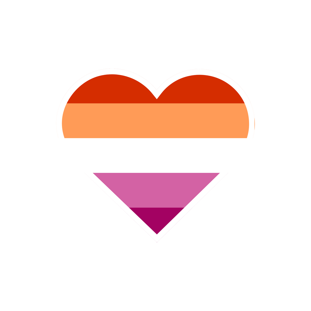 Lesbian pride flag sticker