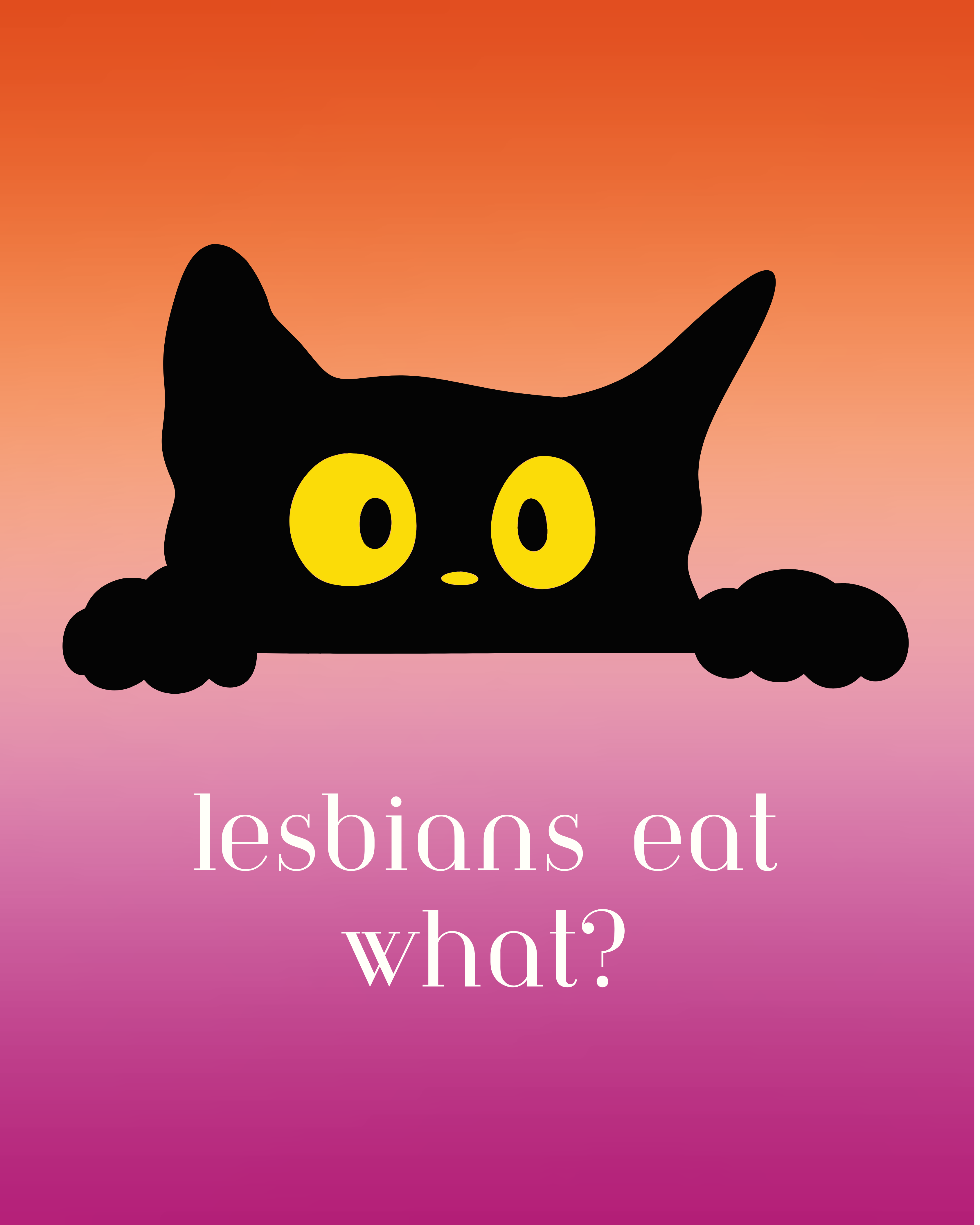 Lesbians eat what / cat pride sticker