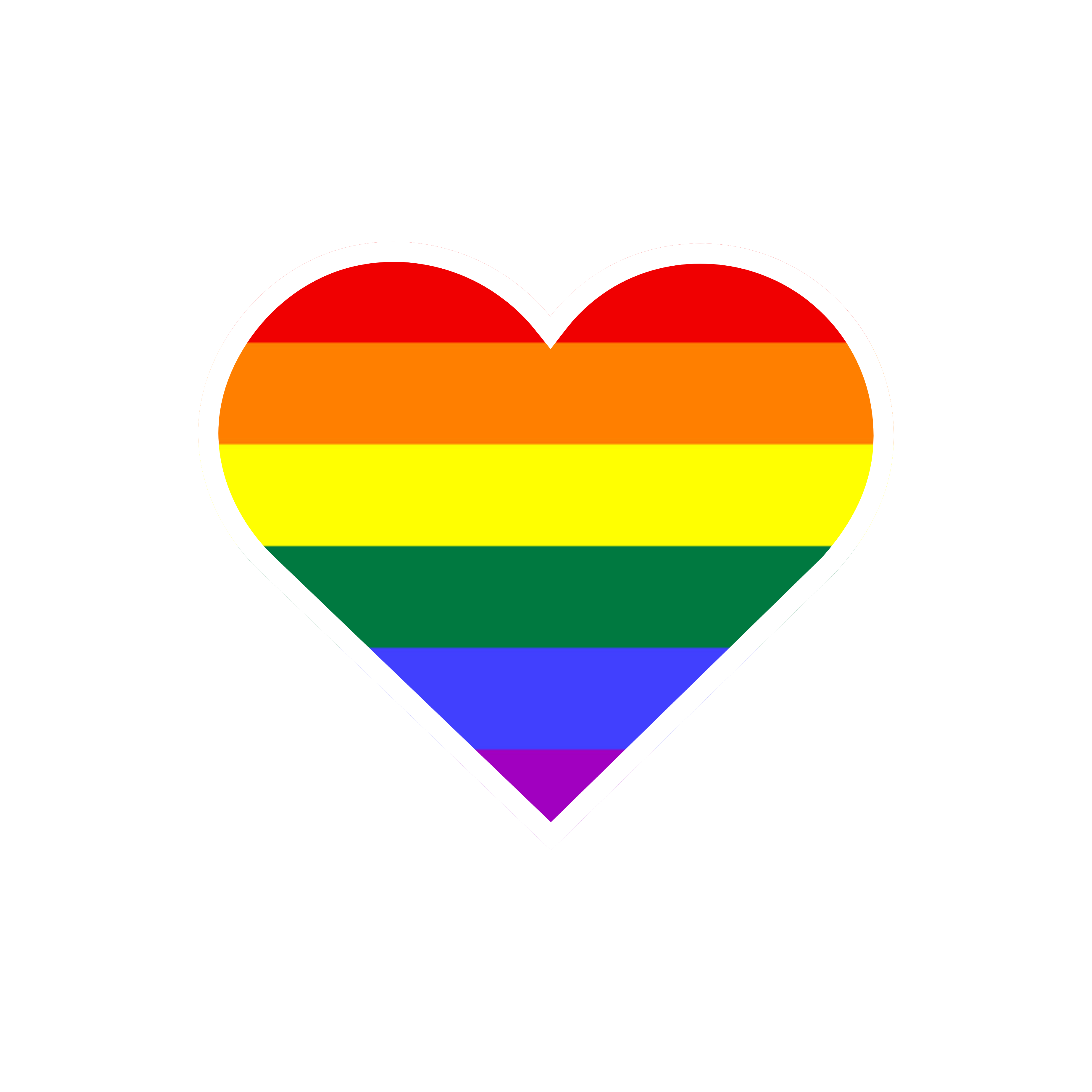 Pride heart flag sticker