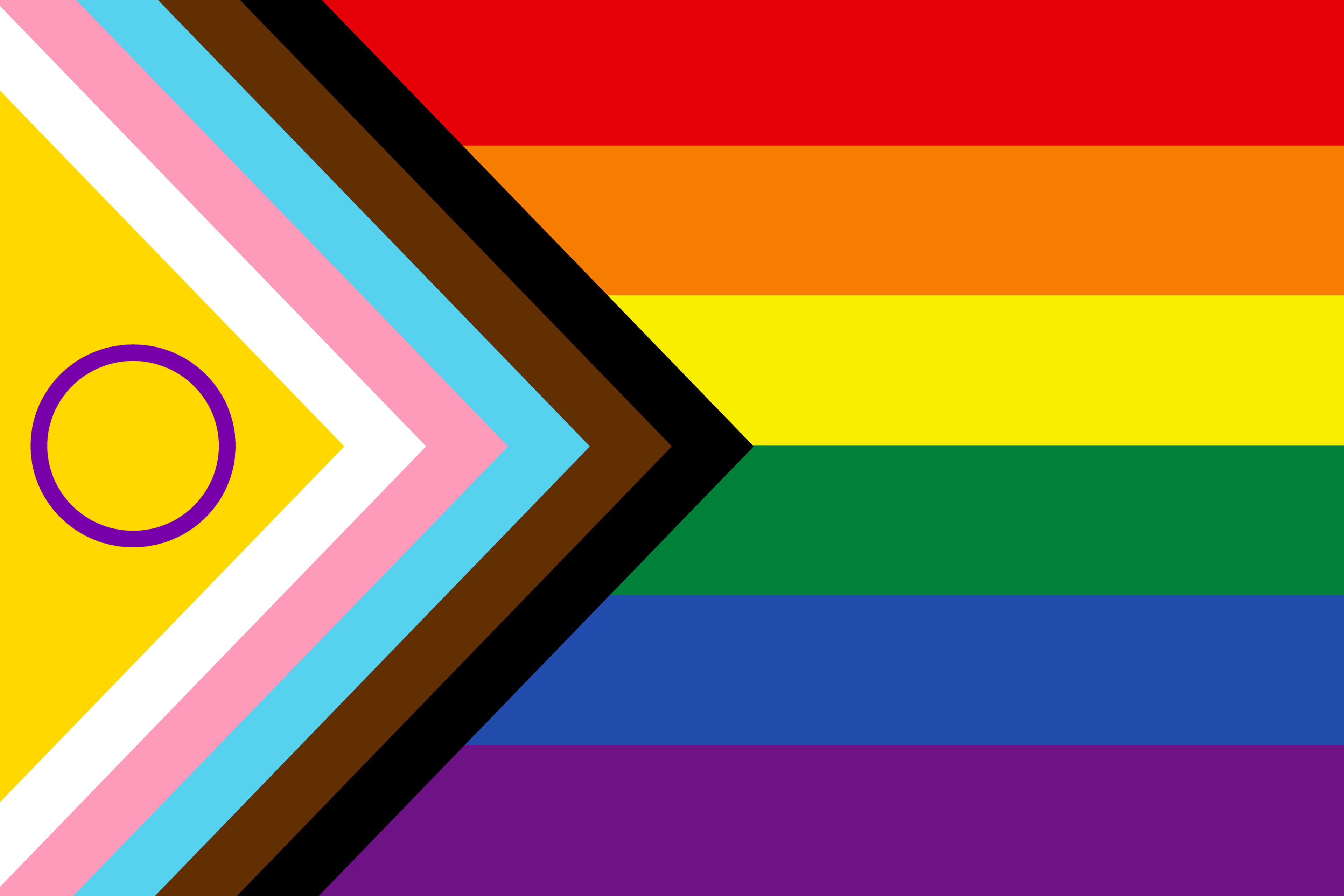 Progressive pride flag sticker