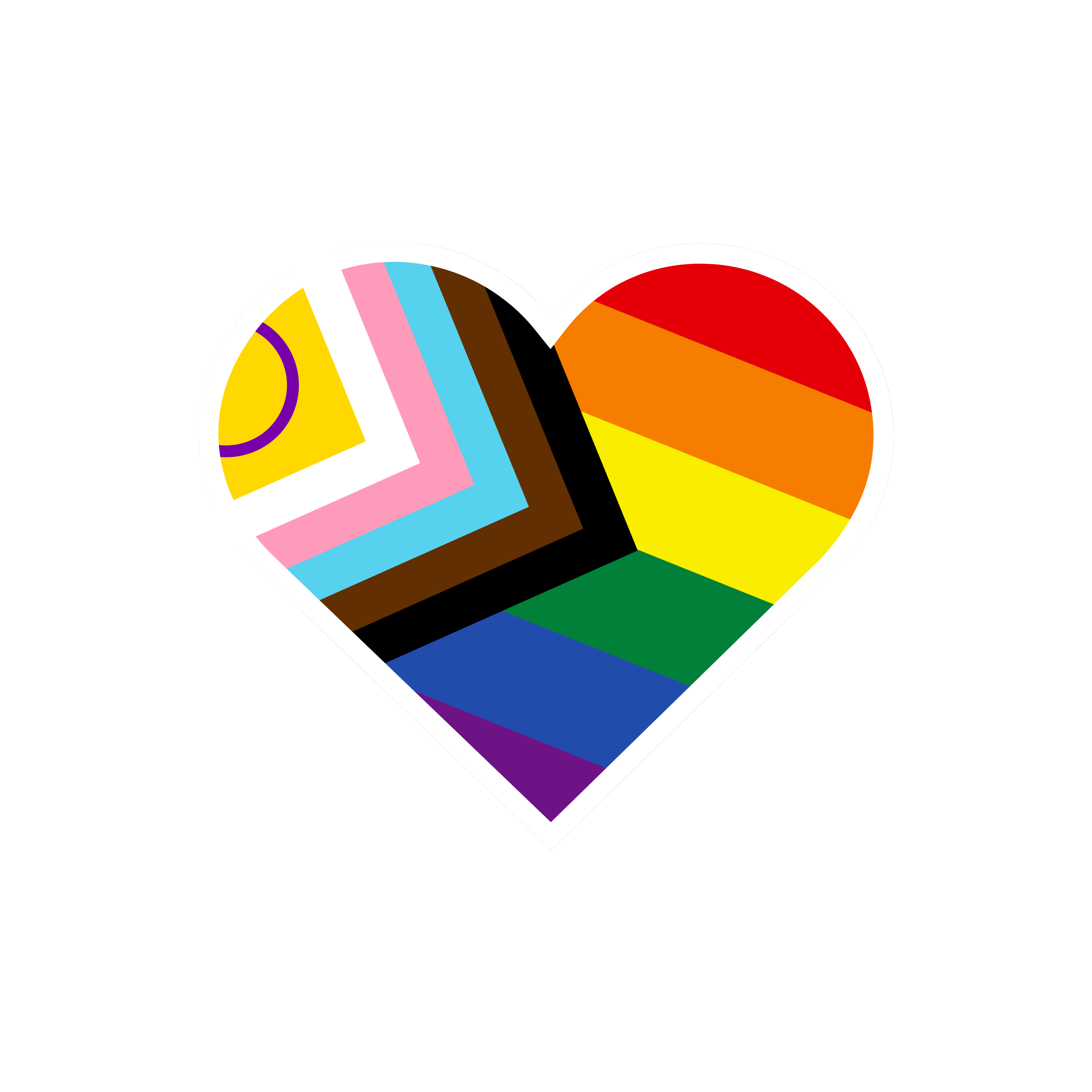 Progressive pride flag sticker