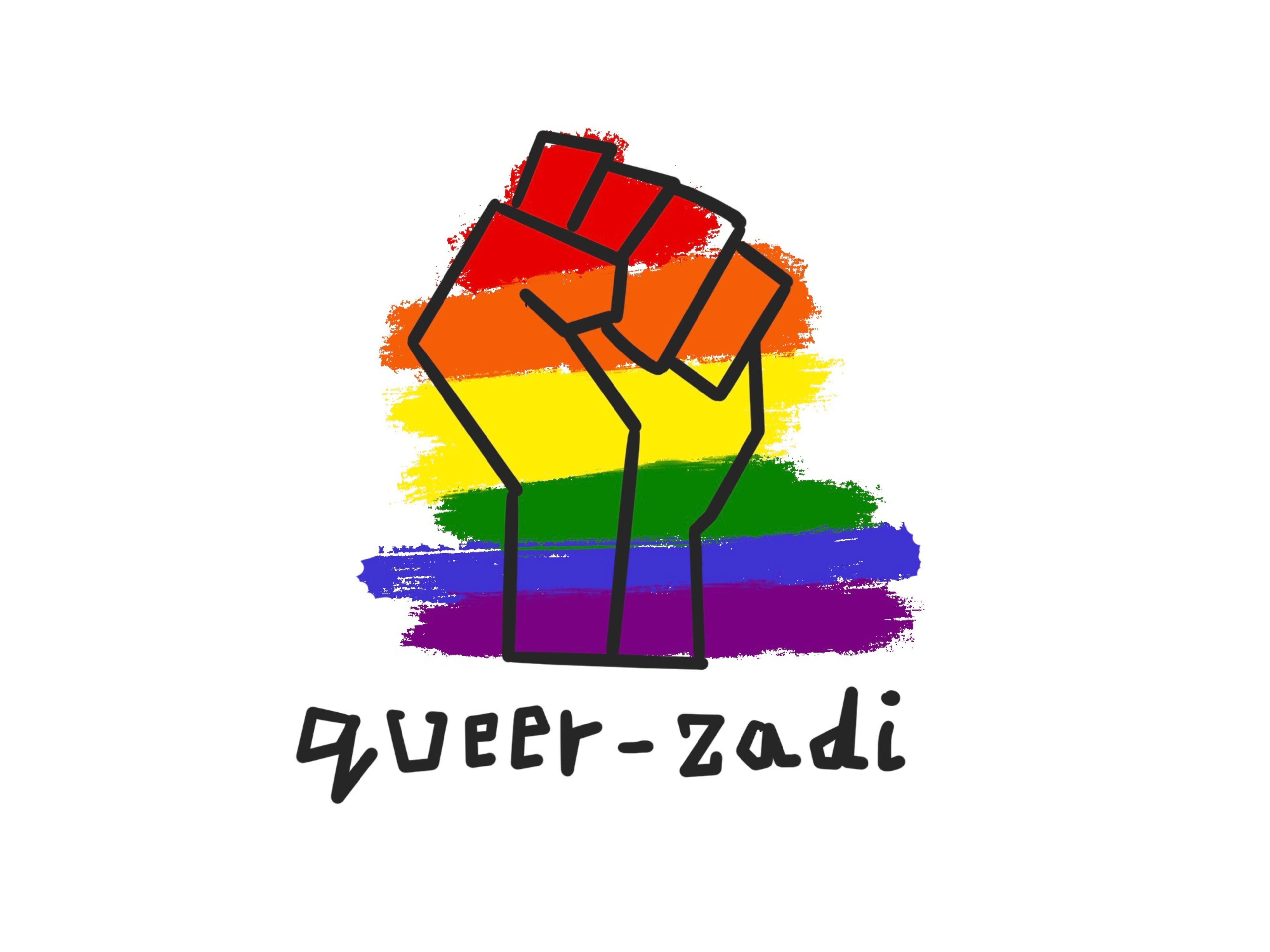 Queerzadi pride sticker