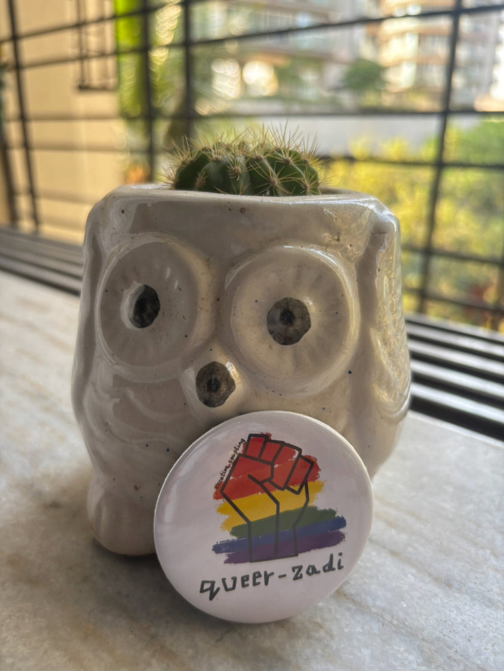 Queerzadi Pride badge pin