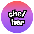 Pride she/her sticker