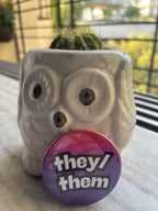 Pride They/them badge pin