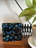 Tulip Art Acrylic MDF Coaster Set of 4 with holder